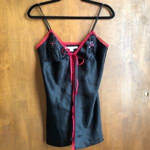 VICTORIA'S SECRET Embroidered Open-Front Slip